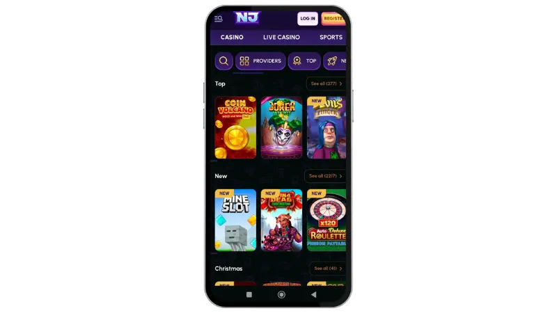NovaJackpot Casino Mobile Experience
