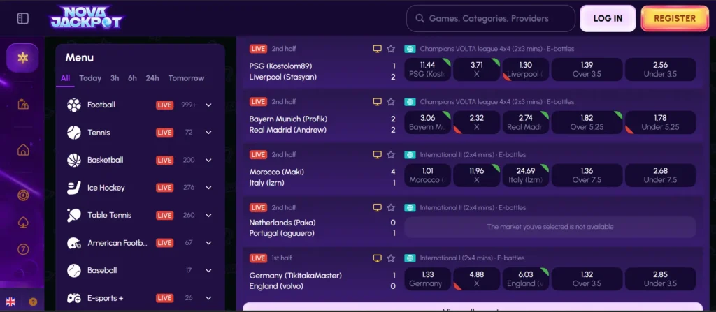 Novajackpot Sport Betting