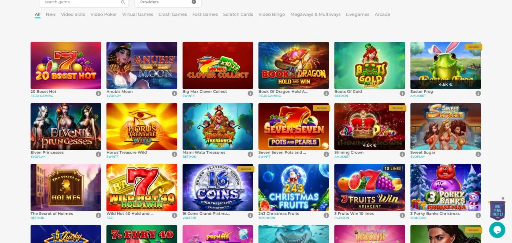 Merlin Casino Slot Section