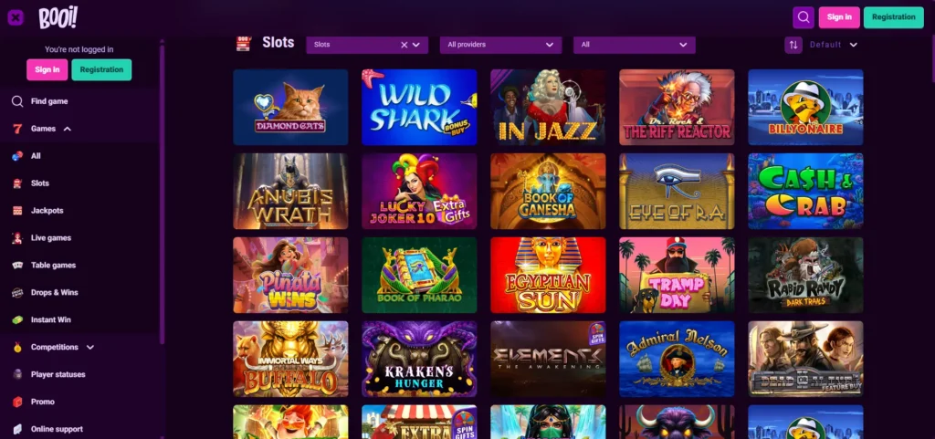 Booi Casino Slot Section