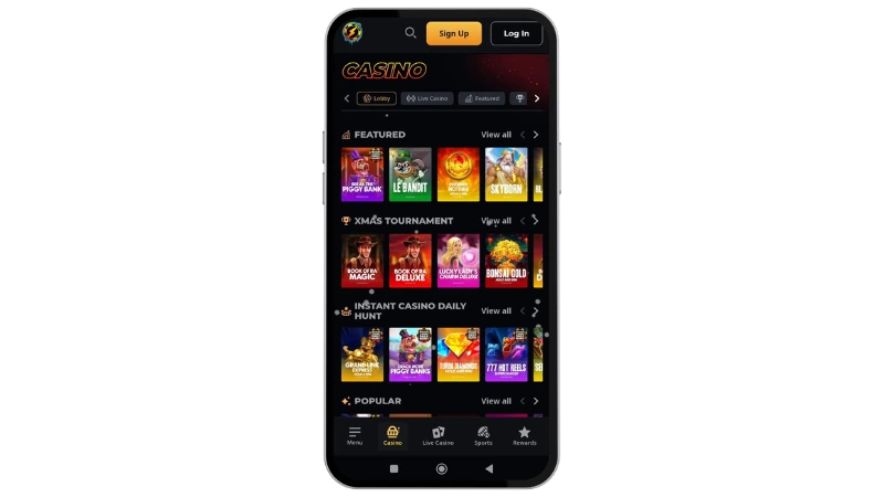Instant Casino Mobile Experience