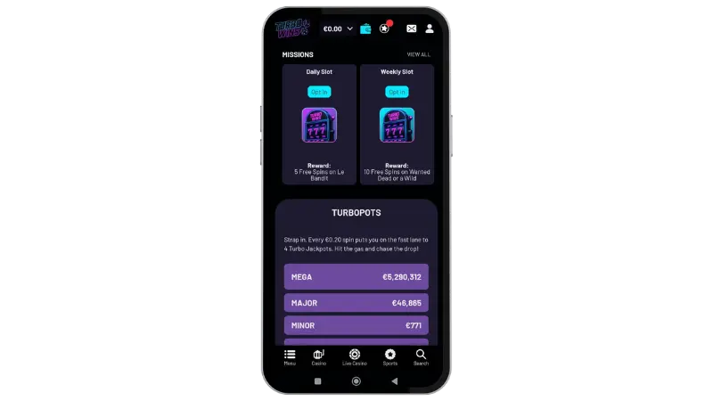 TurboWins Mobile Experience