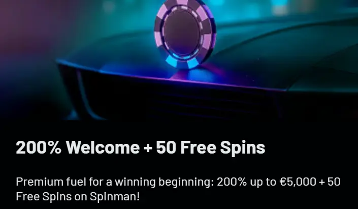 Turbo Wins Welcome Bonus: 200% up to €5,000 + 50 Free Spins